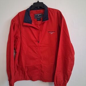 Ralph Lauren Polo Sport Red Jacket with Navy Collar